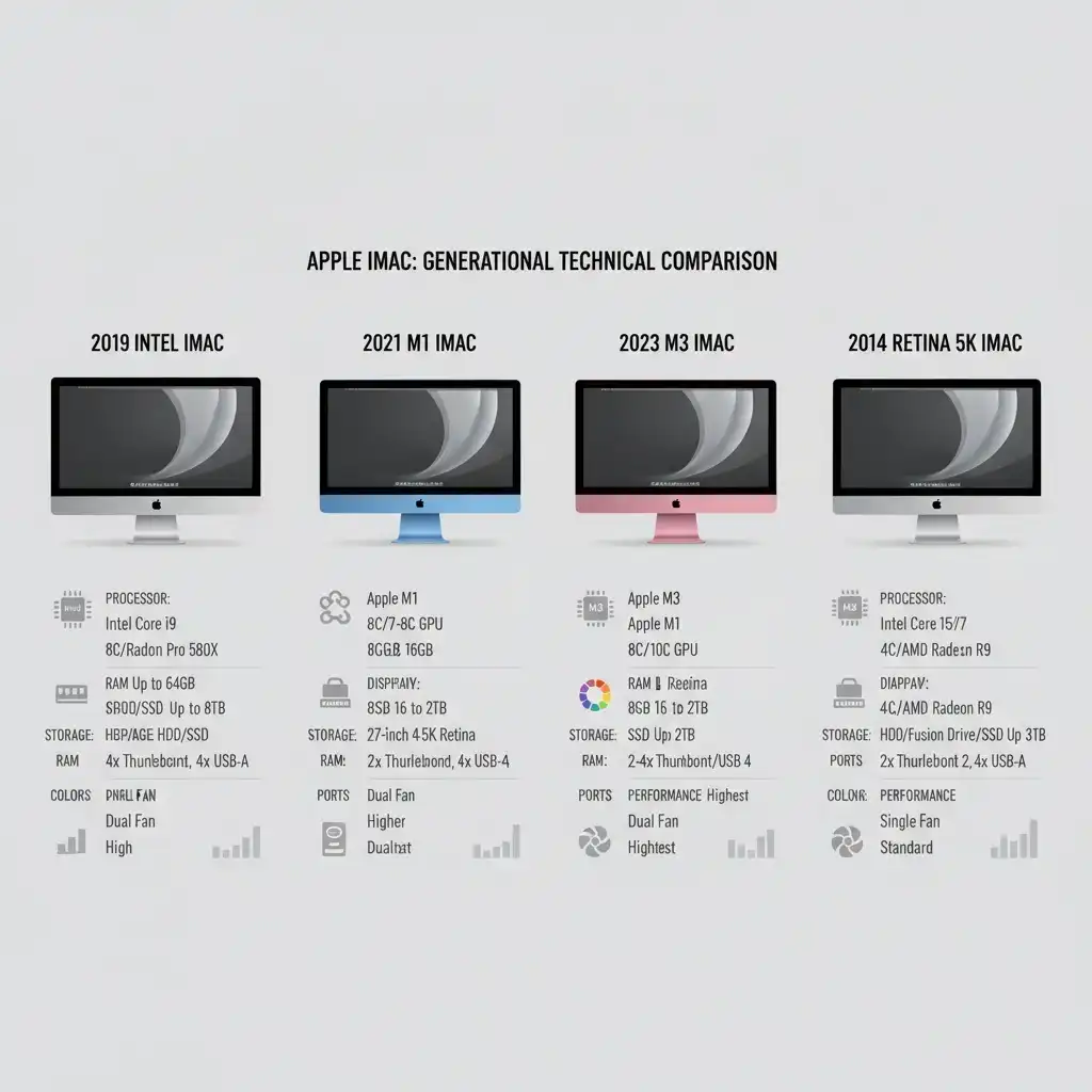 تفاوتهای فنی مدلهای مختلف iMac