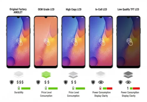 انواع کیفیت ال سی دی موجود در بازار برای Galaxy A16