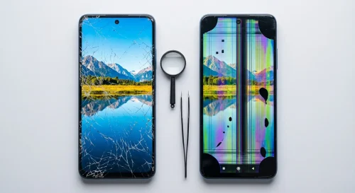 تفاوت شکستگی گلس با خرابی LCD شیائومی نوت 11