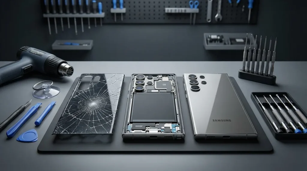تعویض درب پشت S25 Ultra
