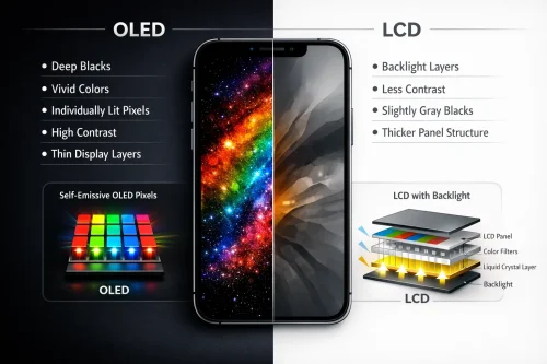 تکنولوژی OLED و تفاوت با LCD معمولی در نمایشگر آیفون 12 پرومکس