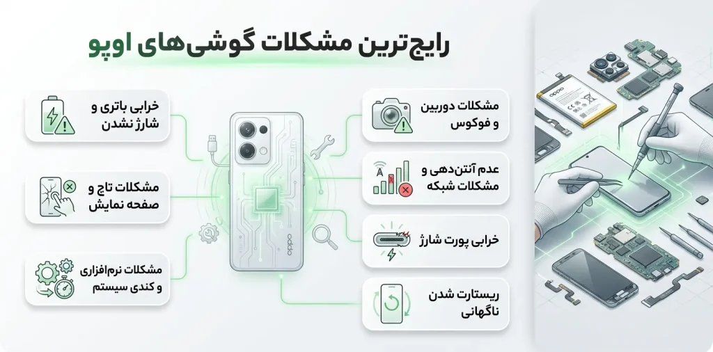 رایجترین مشکلات گوشیهای اوپو