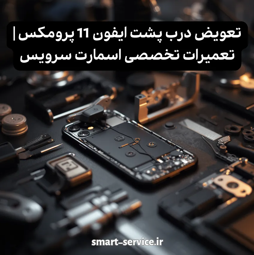 تعویض درب پشت ایفون 11 پرومکس | تعمیرات تخصصی اسمارت سرویس