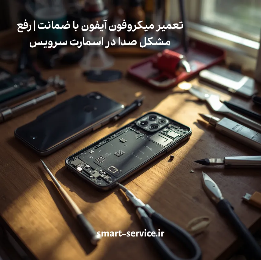 تعمیر میکروفون آیفون با ضمانت | رفع مشکل صدا در اسمارت سرویس