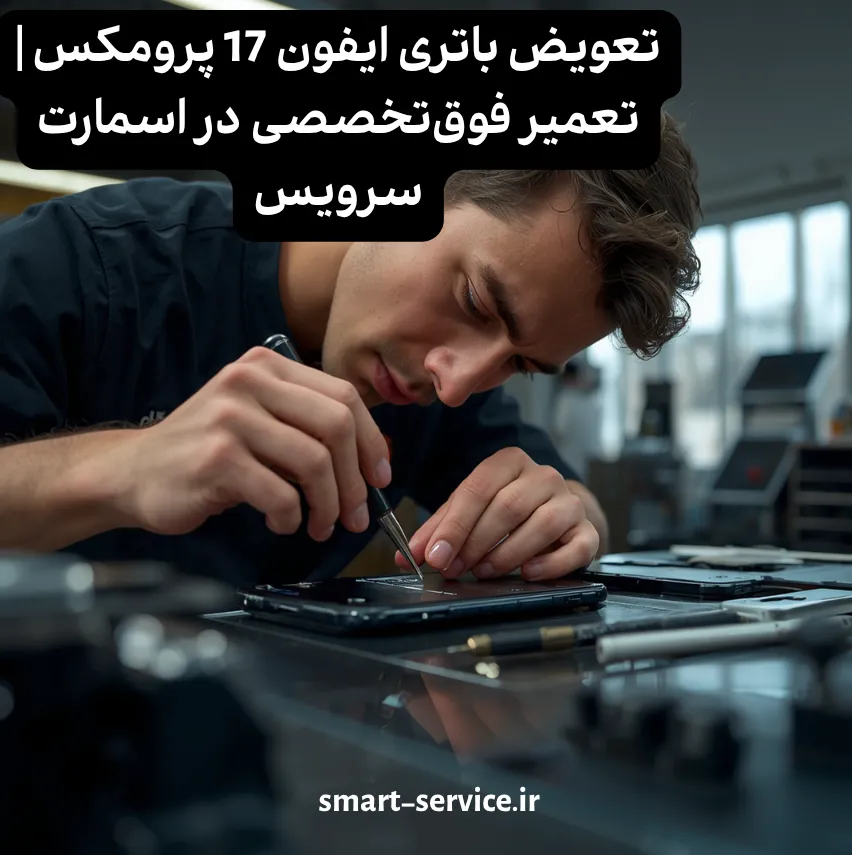 تعویض باتری ایفون 17 پرومکس | تعمیر فوق‌تخصصی در اسمارت سرویس