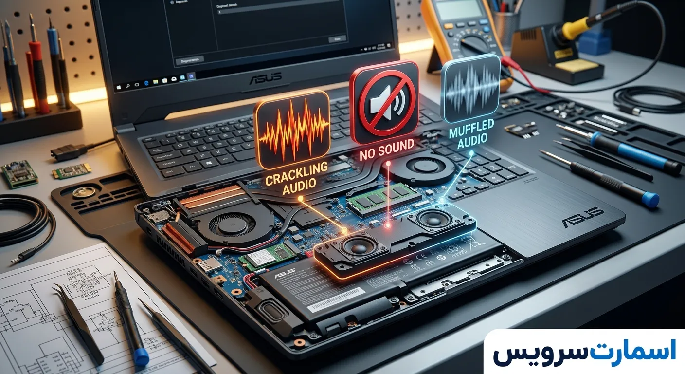 راهنمای جامع تعمیر و تعویض اسپیکر لپ تاپ ایسوس (از عیب‌یابی تا رفع مشکل)