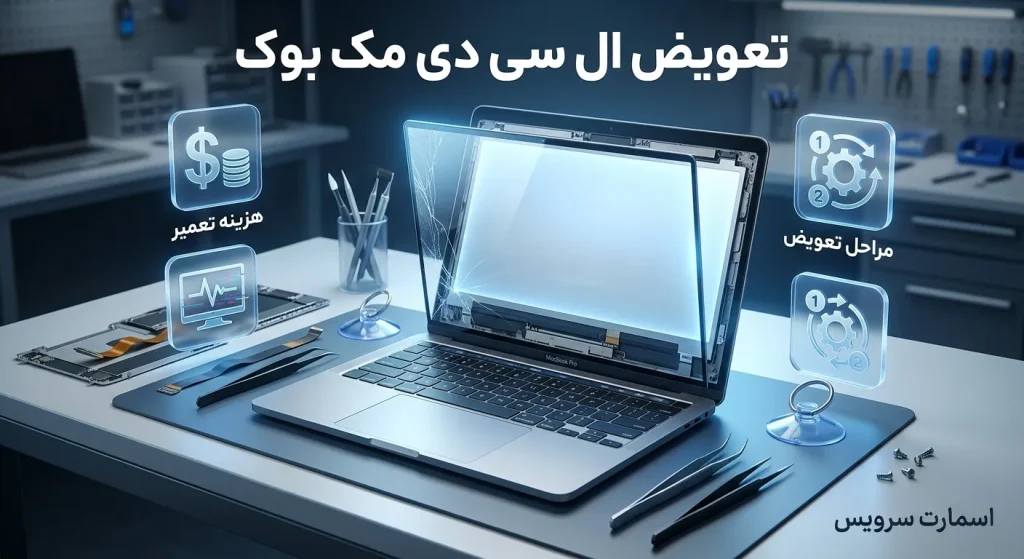 راهنمای کامل تعویض LCD مک بوک؛ علائم خرابی، هزینه و نکات مهم