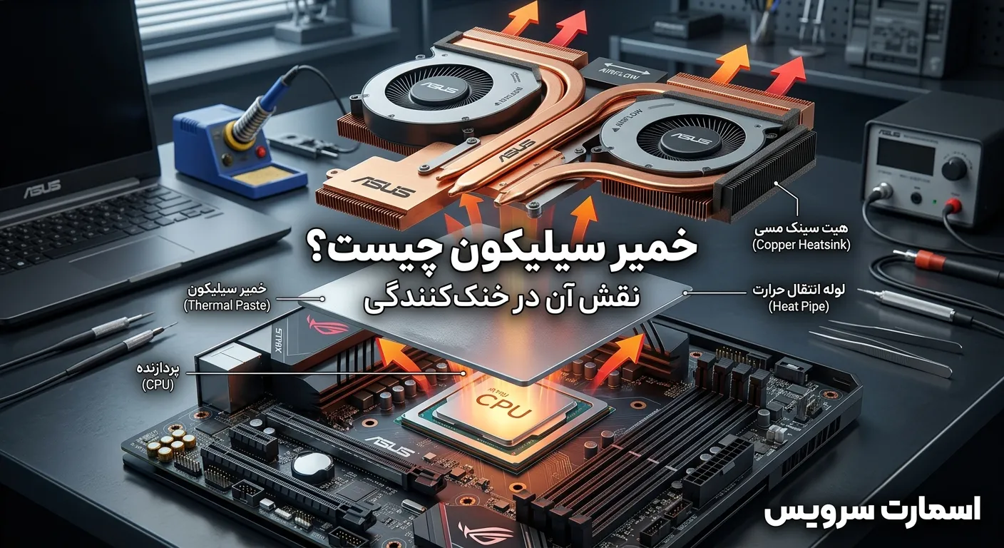 تعویض خمیر سیلیکون لپ تاپ ایسوس