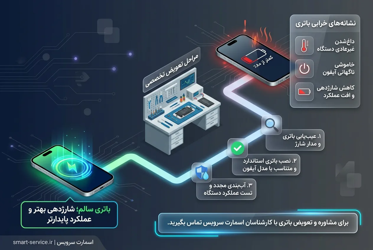 آیا تعویض باتری آیفون باعث افت قیمت آن می‌شود؟ (بررسی مزایای باتری سالم بر عملکرد سی‌پی‌یو)