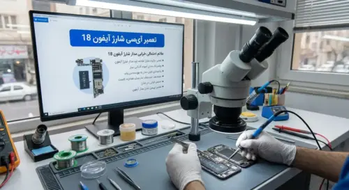 علائم احتمالی خرابی مدار شارژ آیفون 18